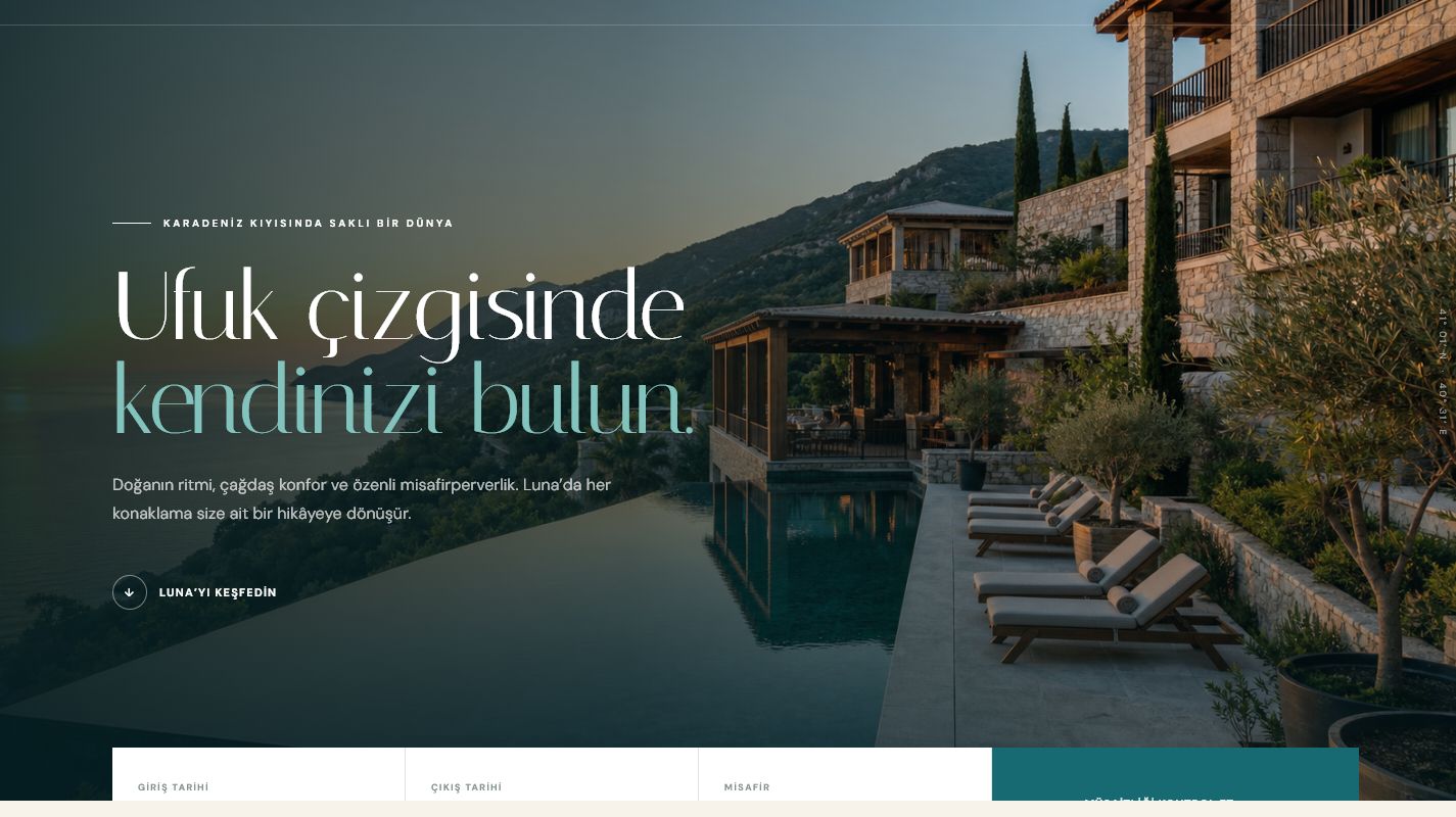 Luna Hotel tasarım ön izlemesi